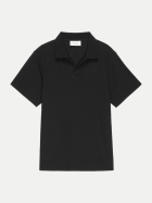 Frame lässiges Poloshirt Jacquard blk-black bei Robert Ley