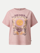 Q/S designed by T-Shirt mit Fotoprint 45D1-LILAC/PINK bei Robert Ley