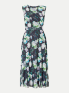 Swing Kleid aus bedrucktem Mesh 3001-navy / multi bei Robert Ley