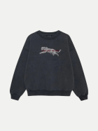Anine Bing Sweatshirt Spenger Leopard WBL1 washed black bei Robert Ley
