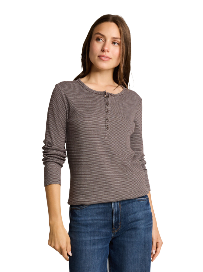 Tom Tailor Casual Langarmshirt mit Henley-Kragen bei Robert Ley
