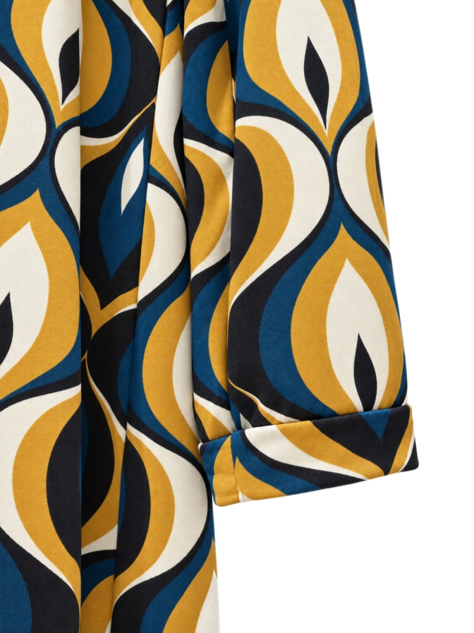 Robert Ley Hemdblusenkleid mit grafischen Retro-Muster bei Robert Ley