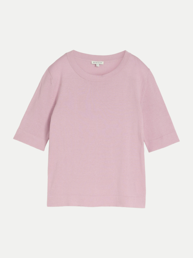 Tom Tailor Casual knit shortsleeve crewneck swea bei Robert Ley