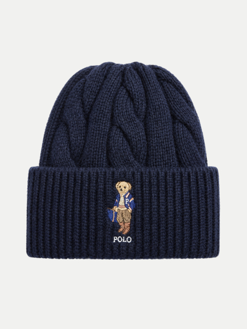 Polo Ralph Lauren Strickmütze mit Bärenstickerei bei Robert Ley