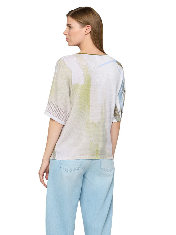 Rabe Moden Halbarm-Strickpullover mit Strassdetails bei Robert Ley