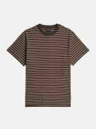 G-STAR RAW Streifen-Shirt Kurzarm J388-coffee bean/twilight mauve stripe bei Robert Ley