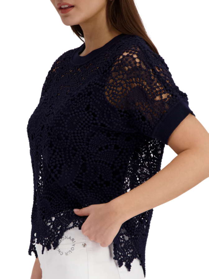 Monari Pullover mit Spitzenmuster bei Robert Ley