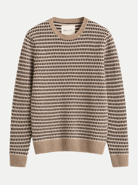 Gant Pullover mit Strukturmuster aus Woll-Mix bei Robert Ley