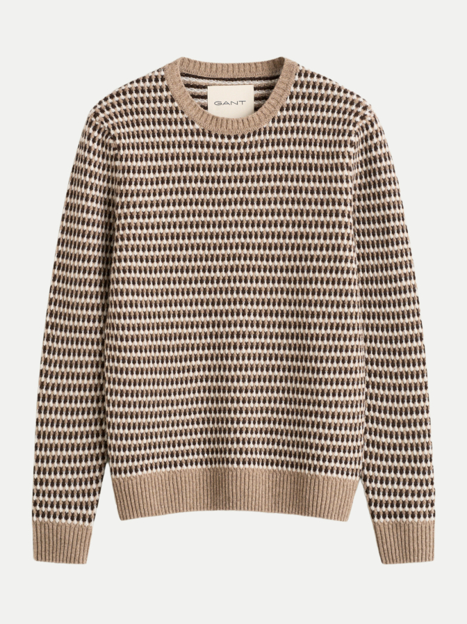 Gant Pullover mit Strukturmuster aus Woll-Mix bei Robert Ley