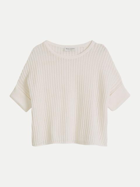Marc O'Polo Kurzarm-Pullover mit Ajour-Muster bei Robert Ley