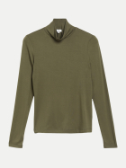 s.Oliver RED LABEL Langarmshirt mit Stehkragen 7994-GREEN bei Robert Ley