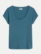 Marc O'Polo Basic T-Shirt mit weitem Rundhalsausschnitt 4678-Bright Sea bei Robert Ley