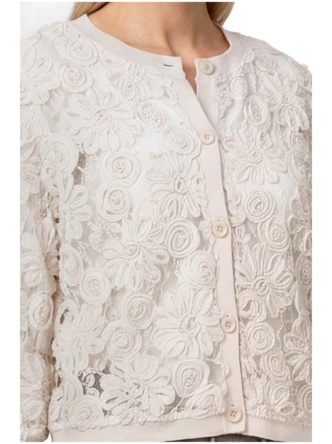 Monari Strickjacke mit Blumenmuster bei Robert Ley