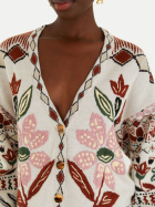 Farm Rio Strickjacke mit Ainika-Stickerei und Blumenmuster ainika rustic flowers winter white bei Robert Ley