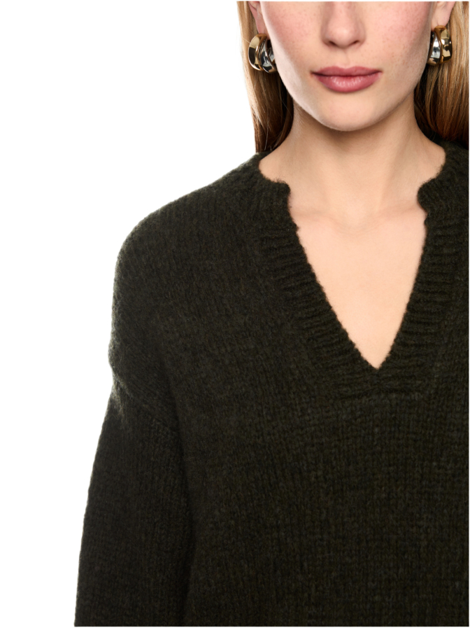 Marc Cain Grobstrickpullover mit V-Ausschnitt bei Robert Ley