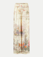 Riani Wide-Leg Marlenehose in Satin-Qualität 860-straw patterned bei Robert Ley
