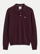 Gant Polopullover aus Lambswool 667-DARKENED WINE bei Robert Ley