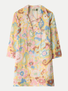 Rixo Leinenkleid Lucien ikat bloom yellow bei Robert Ley