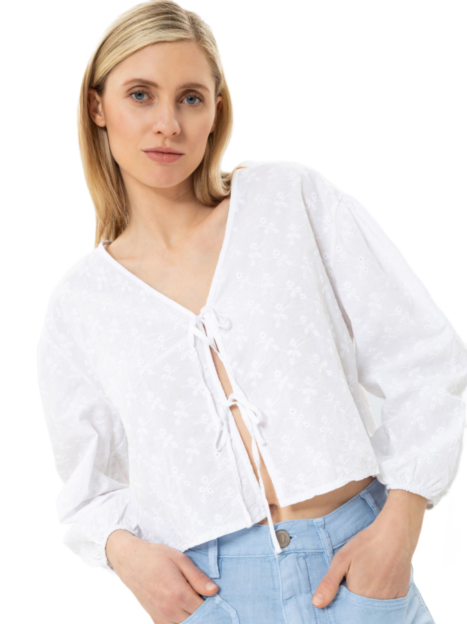 Herrlicher Bluse Robertina mit Bestickung bei Robert Ley