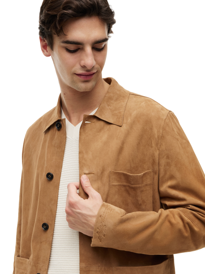 Tommy Hilfiger Hemdjacke aus Leder bei Robert Ley