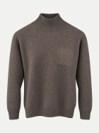 Peserico Turtleneck-Pullover aus Woll-Seide-Mix A53 ebony bei Robert Ley