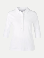 Marc Cain Poloshirt aus Baumwolle 100-white bei Robert Ley