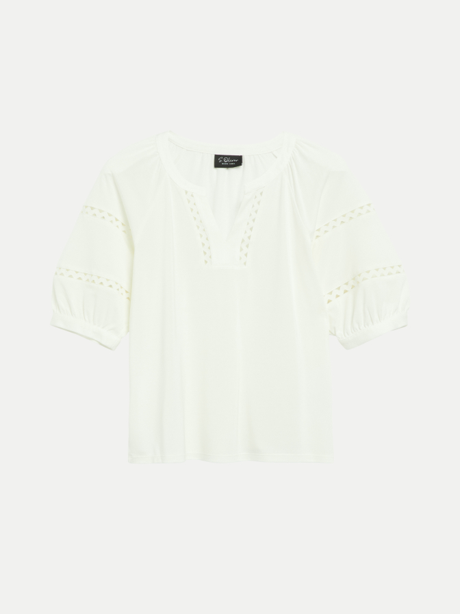 s.Oliver BLACK LABEL T-Shirt mit Spitzendetails bei Robert Ley
