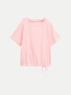 Tom Tailor Casual T-Shirt mit Raglanärmeln 40310-pink white structure stripe bei Robert Ley
