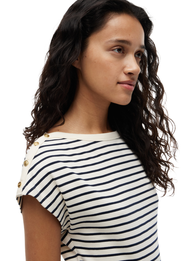 Tommy Hilfiger T-Shirt mit Knopfdetails bei Robert Ley