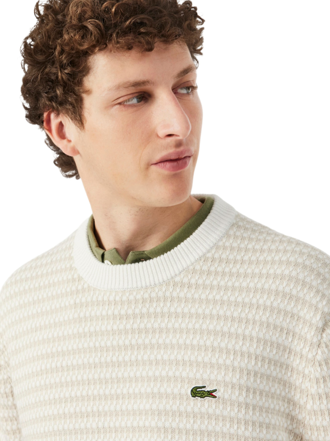 Lacoste Strickpullover aus Baumwolljacquard bei Robert Ley