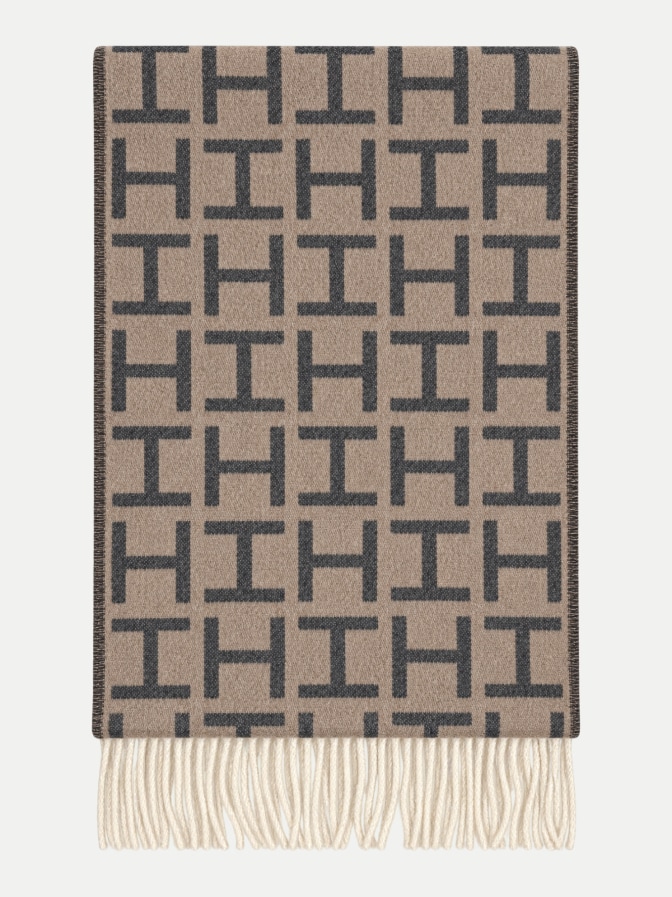 Dante Schal mit grafischem Monogramm-Muster bei Robert Ley
