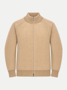 Filippo De Laurentiis Strickjacke mit Zip 2161-sabbia bei Robert Ley