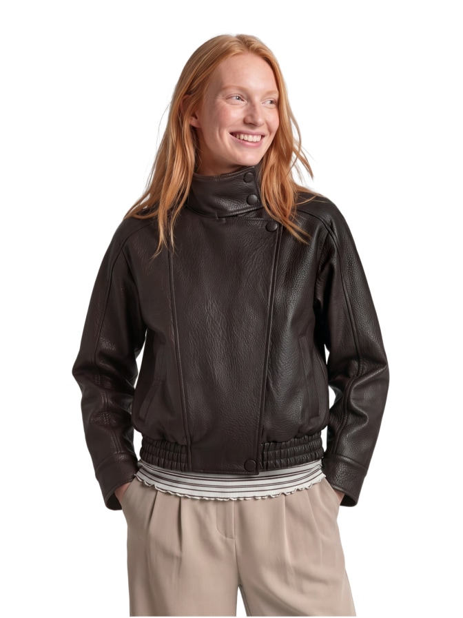 Tom Tailor Denim Jacke in Lederoptik mit Stehkragen bei Robert Ley