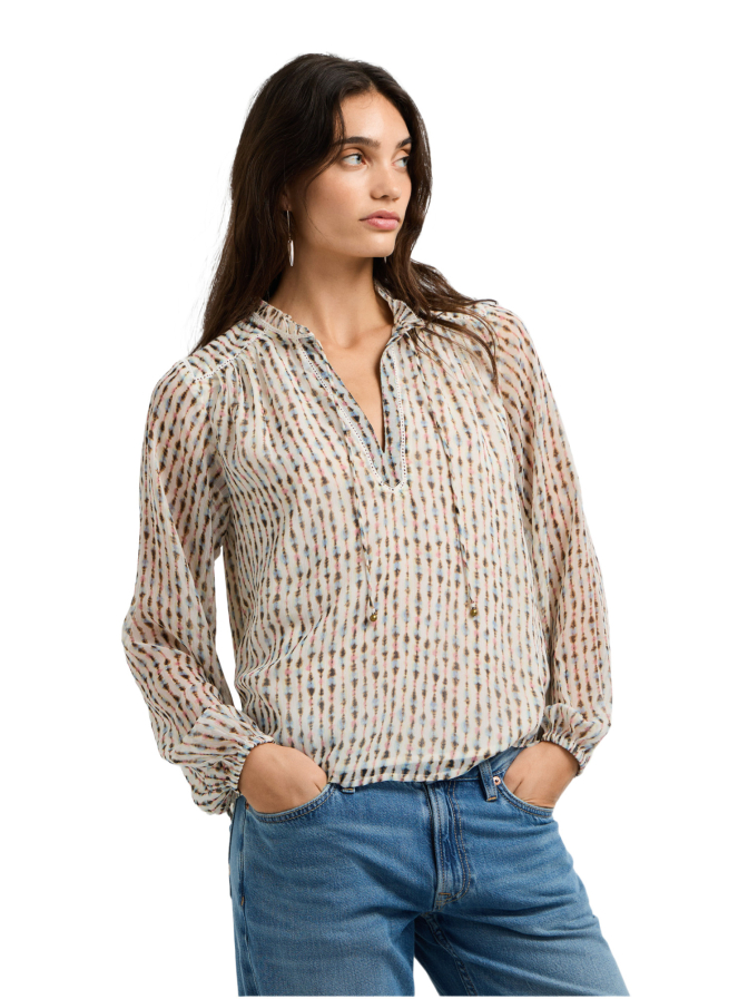 Pepe Jeans Bluse mit Ikat-Muster FALINA bei Robert Ley