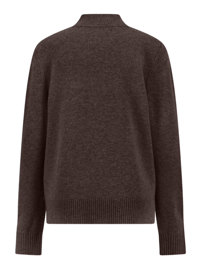 Fynch-Hatton Wollpullover mit Stehkragen und Knopfdetails am Ärmel bei Robert Ley