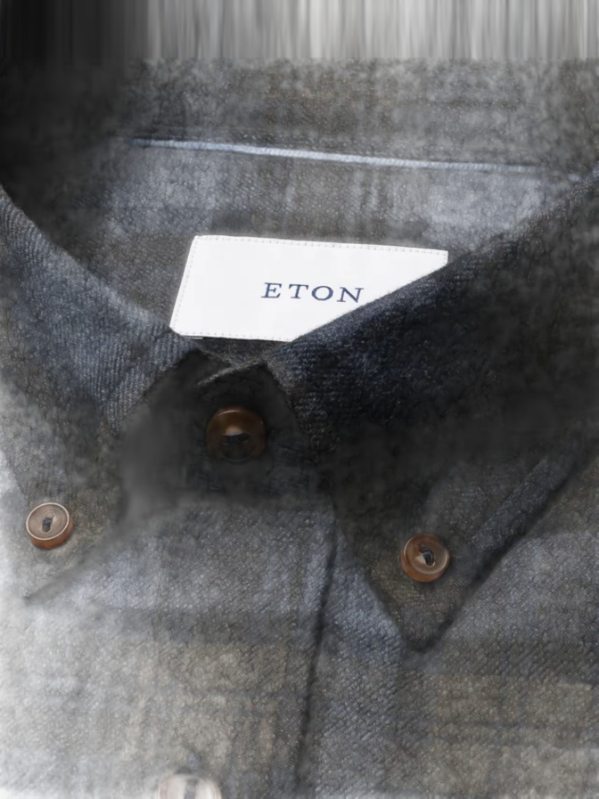 Eton Kariertes Flanellhemd bei Robert Ley