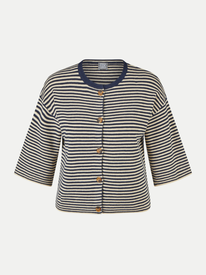 Rabe Moden Kurze Strickjacke mit Streifenmuster bei Robert Ley