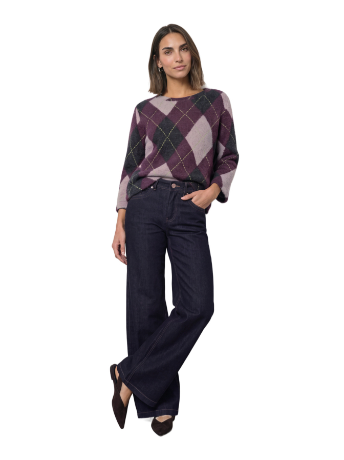 Street One Pullover mit 3/4 Arm und Argylemuster bei Robert Ley