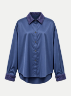 Insieme Hemdbluse mit Paillettendetails 21 navy bei Robert Ley