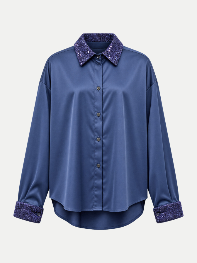 Insieme Hemdbluse mit Paillettendetails bei Robert Ley