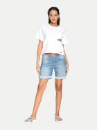 Gang Boyfriend-Fit Shorts Nica 7779-mid denim used bei Robert Ley