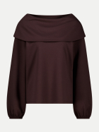 Monari Sweatshirt mit Carmen-Ausschnitt 567-black coffee bei Robert Ley