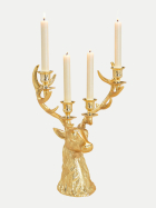 G.WURM Kerzenhalter Hirschkopf gold bei Robert Ley
