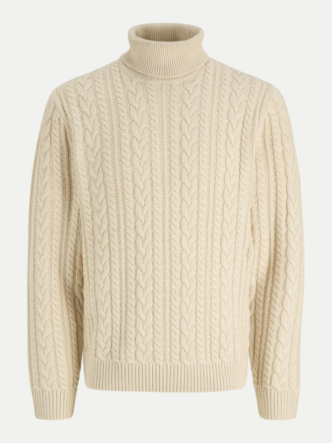 Jack & Jones Rollkragenpullover JPRBLUCALLUM mit Zopfmuster bei Robert Ley