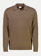 No Excess Feinstrick-Polo-Pullover 041-Light Brown bei Robert Ley