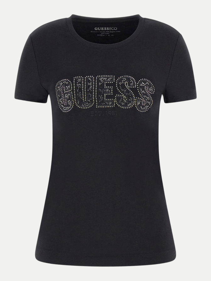 Guess T-Shirt mit Strass-Logo bei Robert Ley