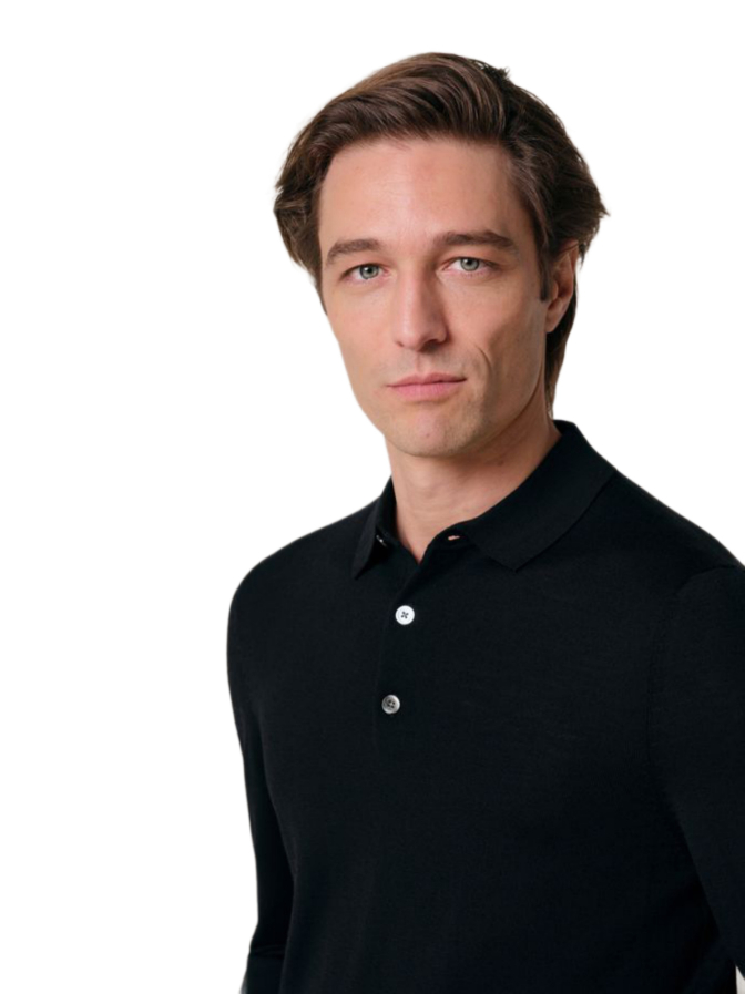 PROFUOMO Pullover mit Polokragen aus Wolle bei Robert Ley