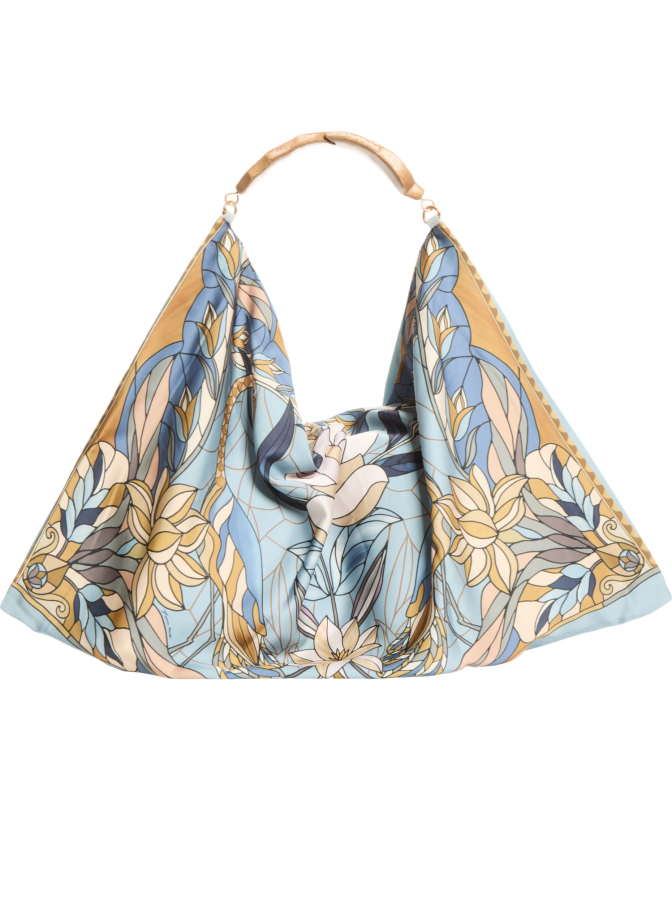 Farm Rio Satin-Tuch Hobo Tasche mit Holzgriff bei Robert Ley