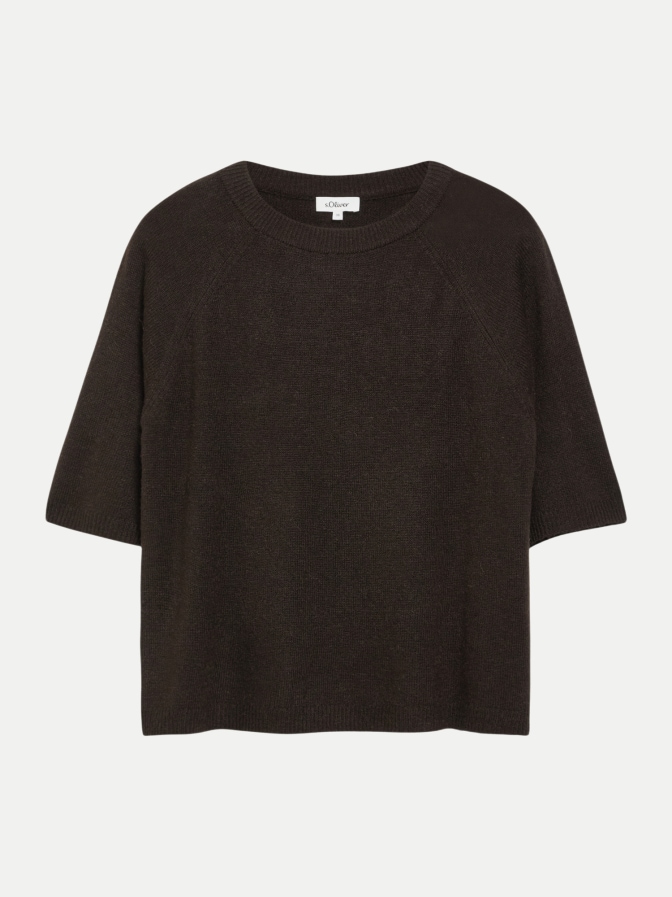 s.Oliver RED LABEL Kurzarm-Strickpullover mit Alpaka-Anteil bei Robert Ley