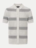 Strellson Strickhemd Ander-P 059-Lt/Pastel Grey             059 bei Robert Ley